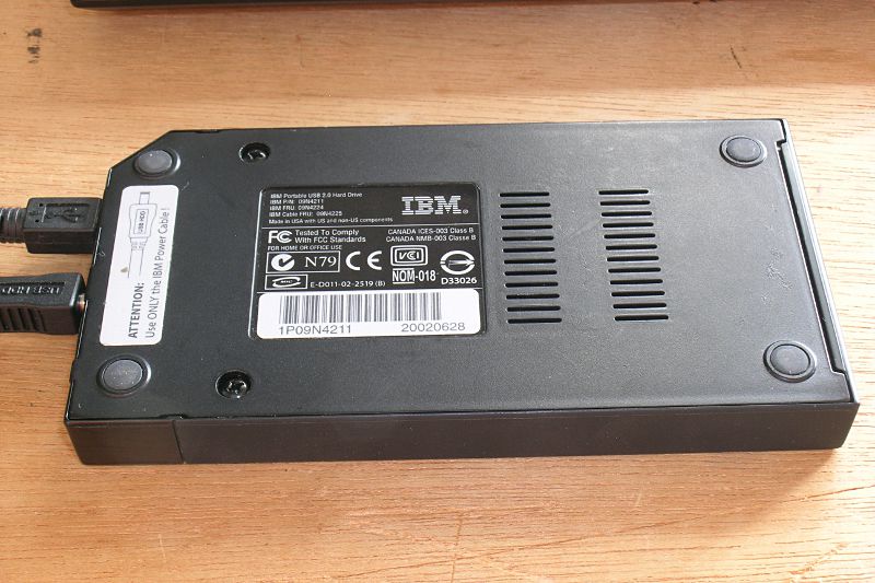 IBM ポータブル USB ハードディスクを入手 | 電算機孝行２